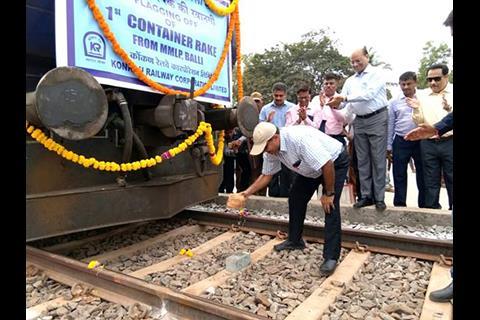 Konkan Railway inaugurated a multimodal logistics park at Balli station near Madgaon in Goa state.